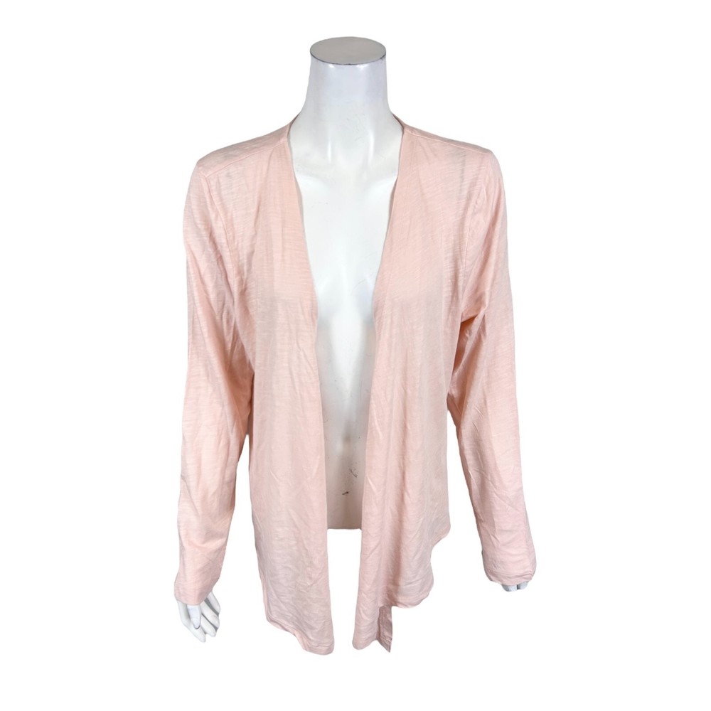 Destination 365 Draped Women's Regular Knit Cardigan Pale Blush Large Size